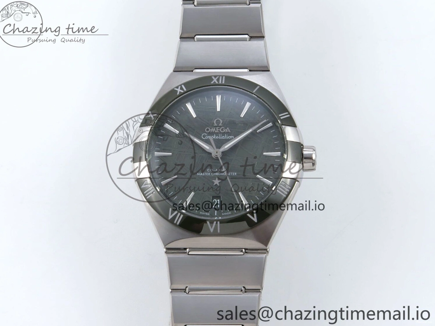 0214 Classic Constellation 41mm SS ASWF 1:1 Best Edition Green Dial on SS Bracelet A 7697